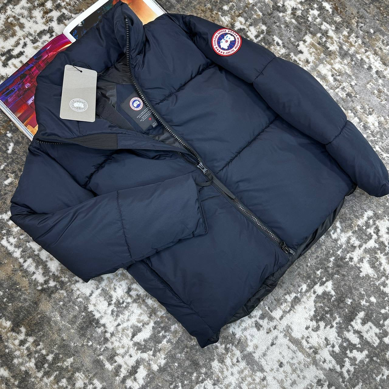 CANDA GOSE FULL PUFFER JACKET-NAVY