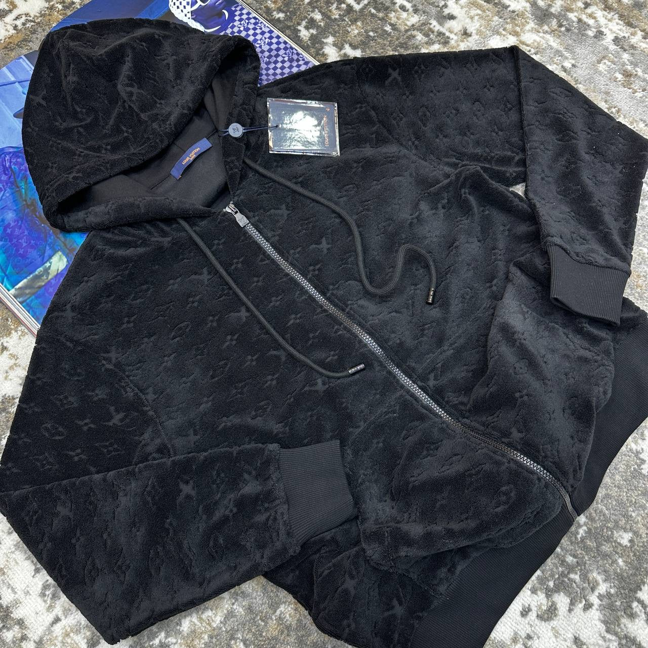 LOUS-VUITON ZIP HOODIE BLACK