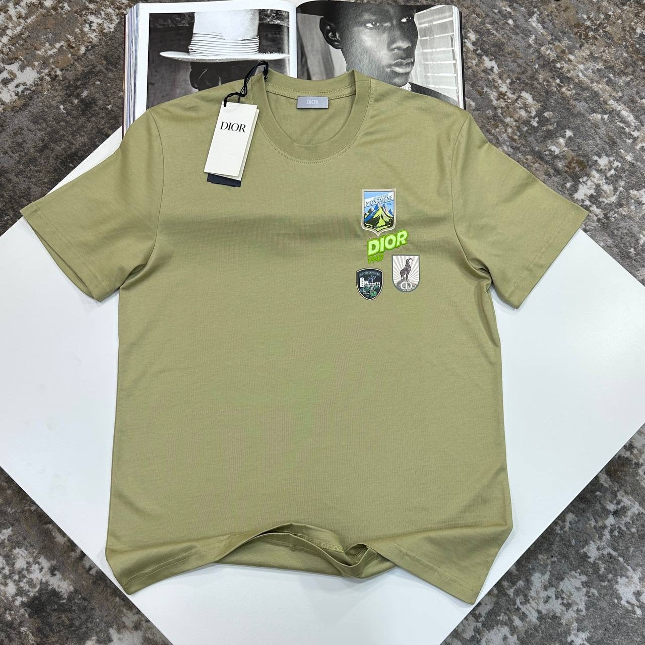 DOR FRONT LOGO TSHIRT-BEIGE