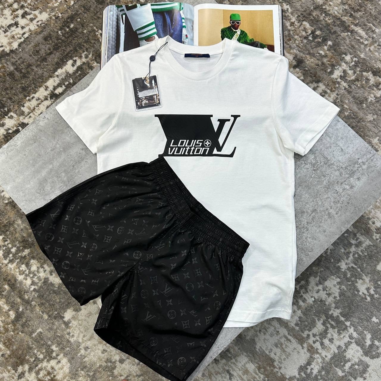 LVE SHORT SET BLACK/WHITE