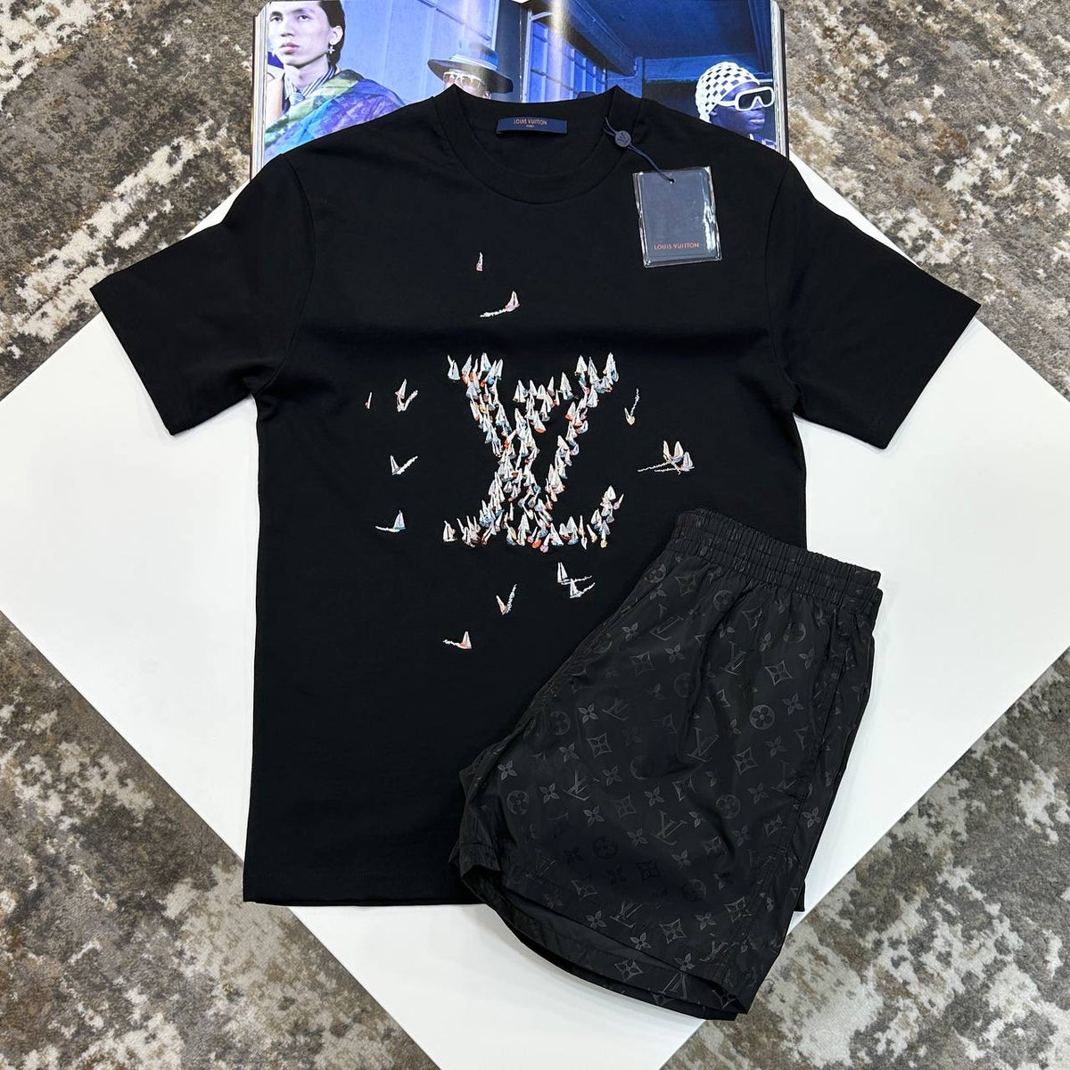 (Copy) L.V SHORT SET BLACK/BLACK