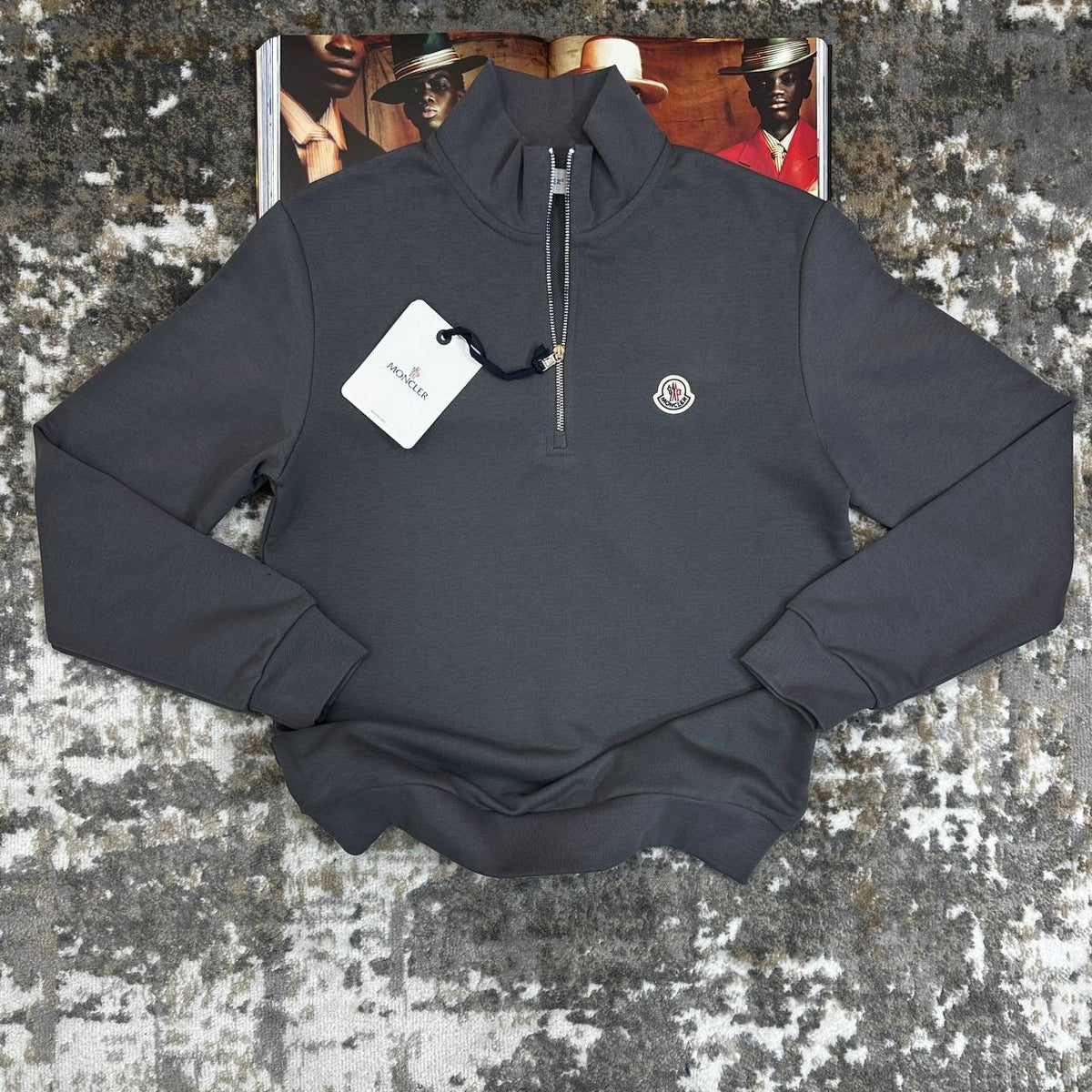 MNCLR HALF-ZIP DARK GREY