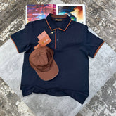 L.P FRONT BADGE POLO- NAVY