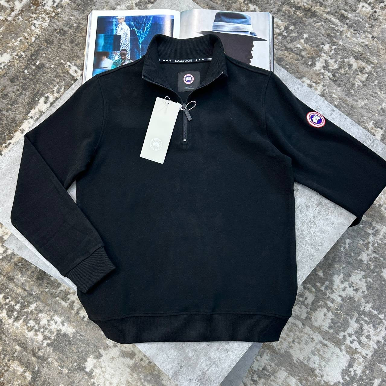 CG SIDE RED BADGE HALFZIP BLACK
