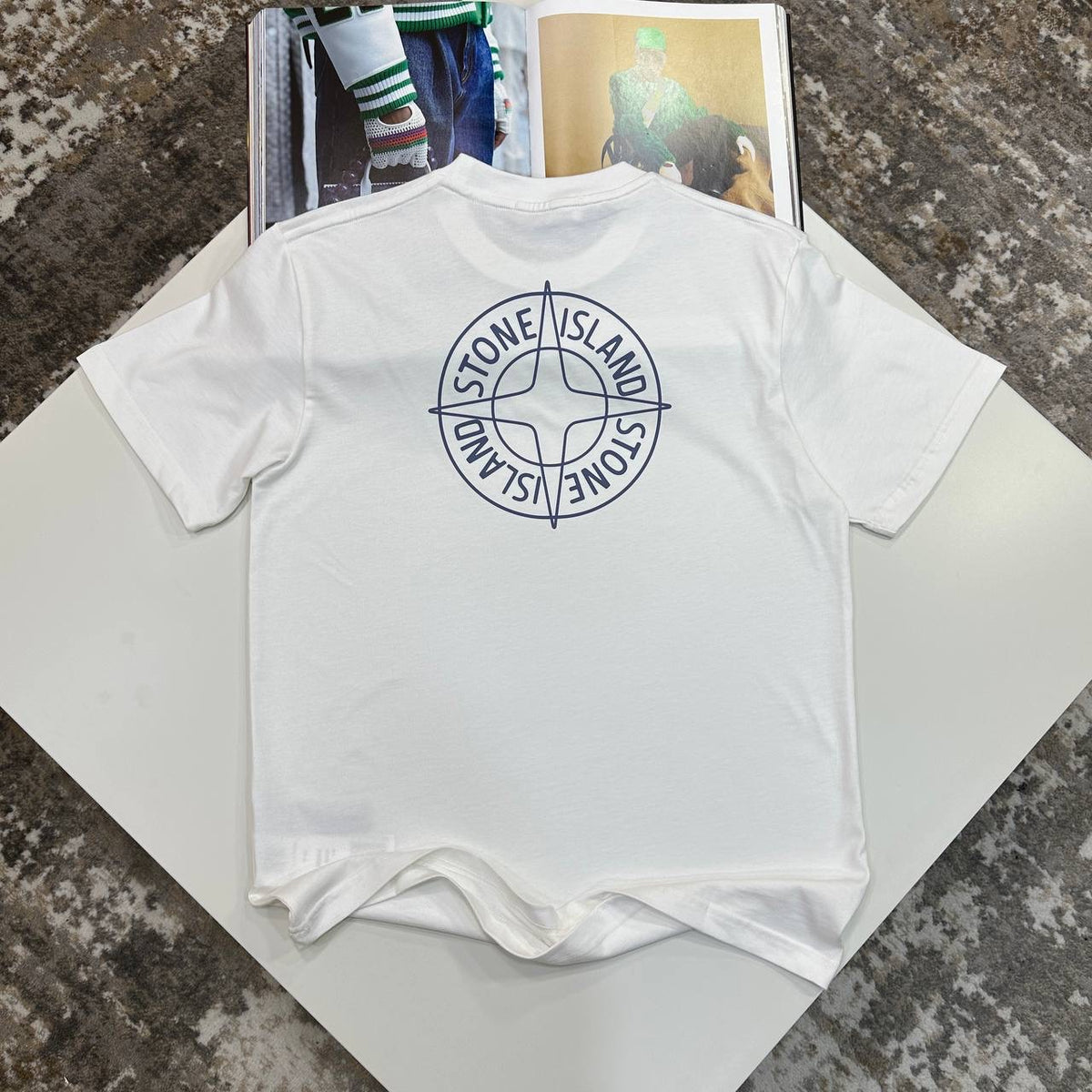 STNE ISLND BACK BIG LOGO TSHIRT-WHITE