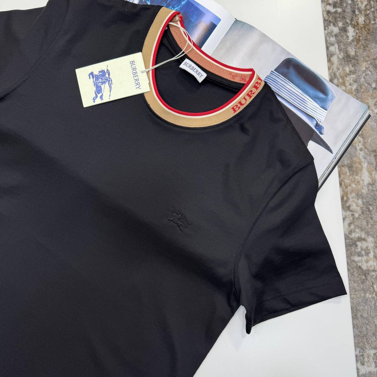 BRBY ROUND NECK LOGO TSHIRT-BLACK