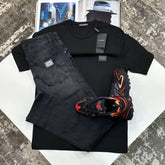 DandG METAL BADGE TSHIRT-BLACK