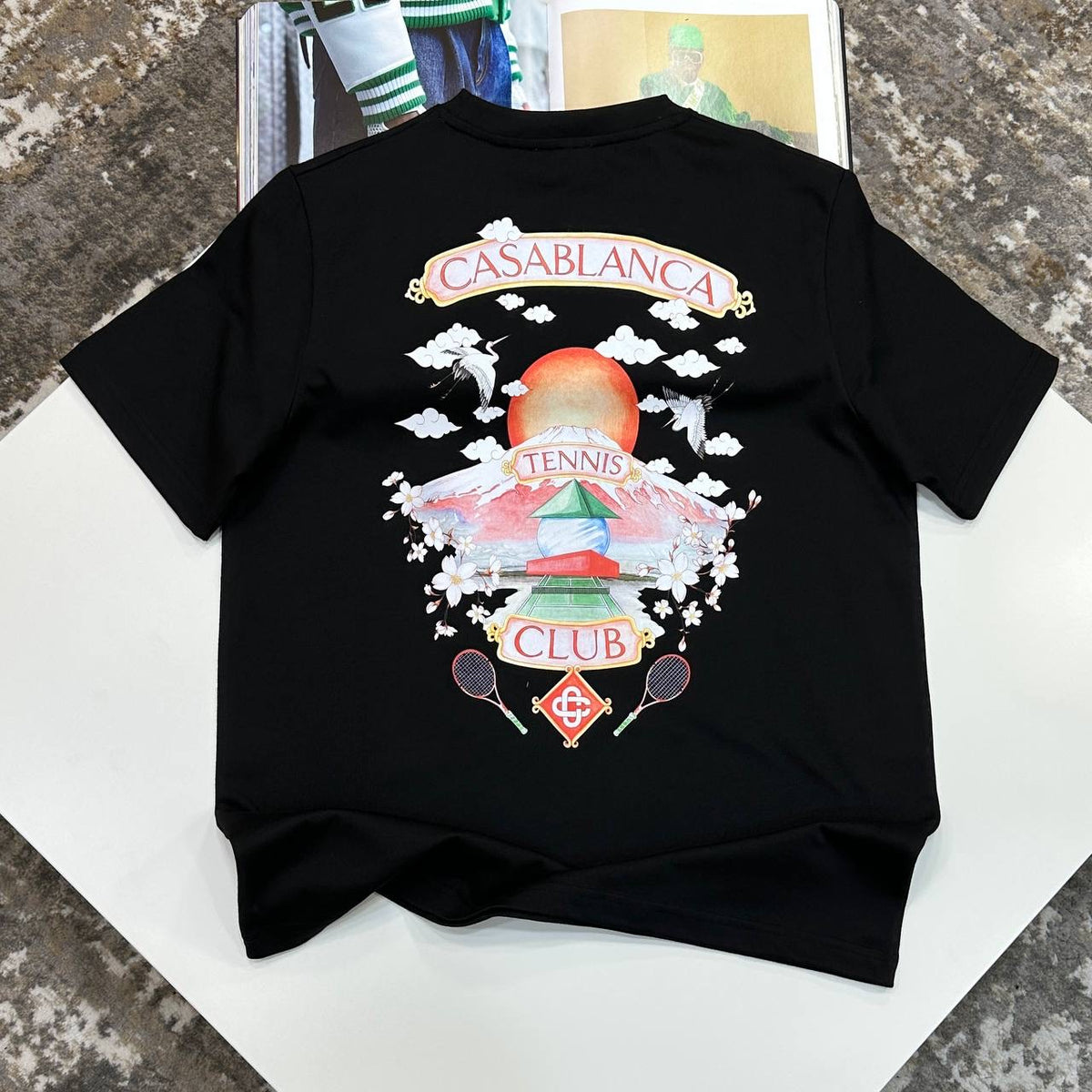 CASA BACK BIG LOGO TSHIRT-BLACK