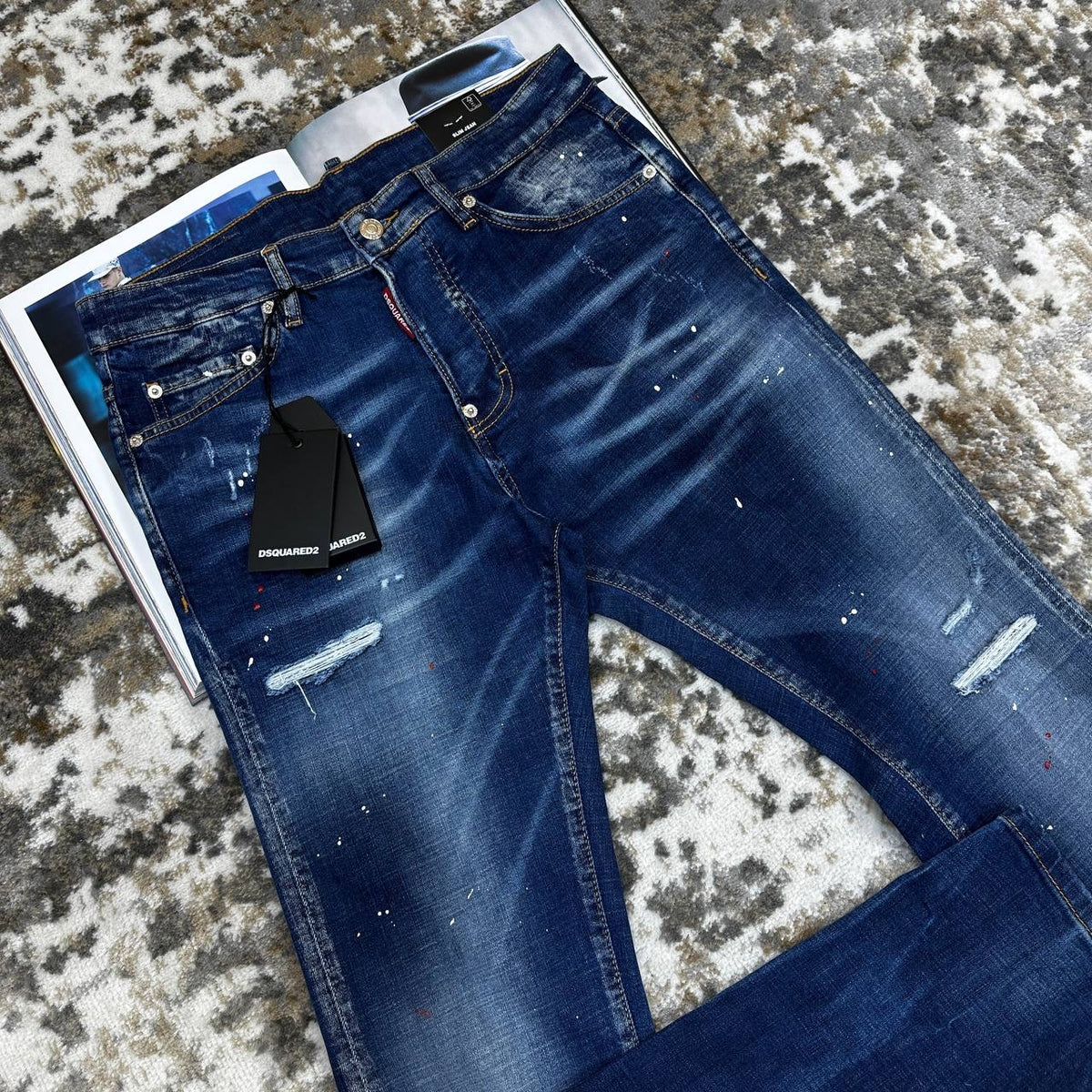 DSQD SLIM FIT JEANS BLUE