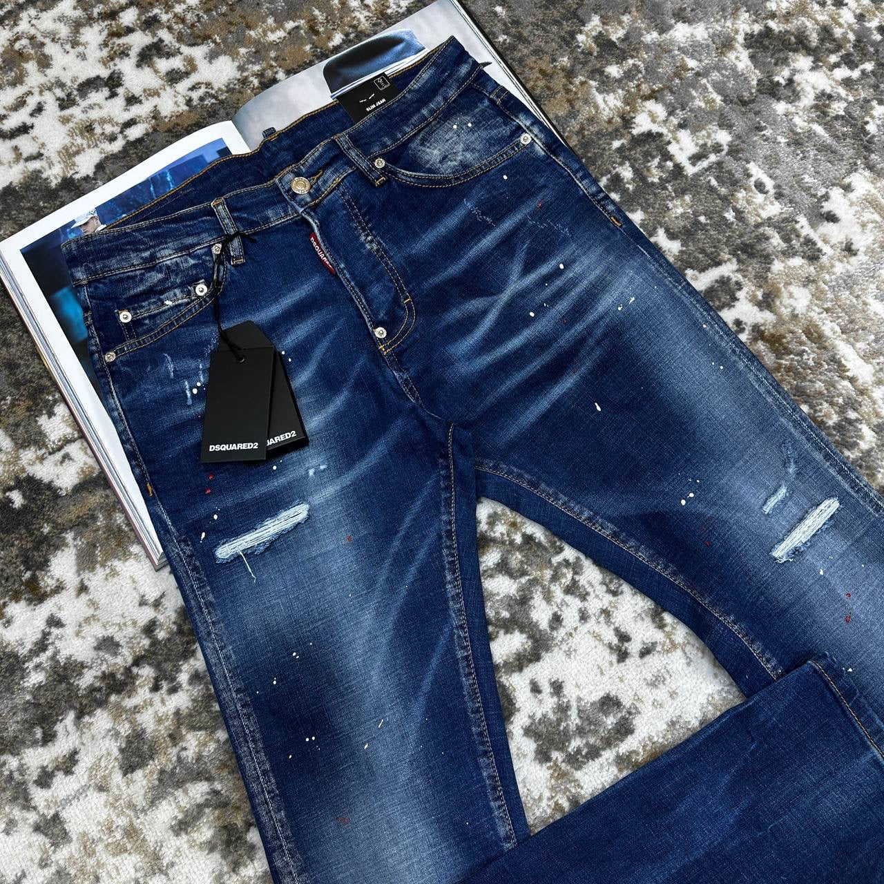 DSQD SLIM FIT JEANS BLUE