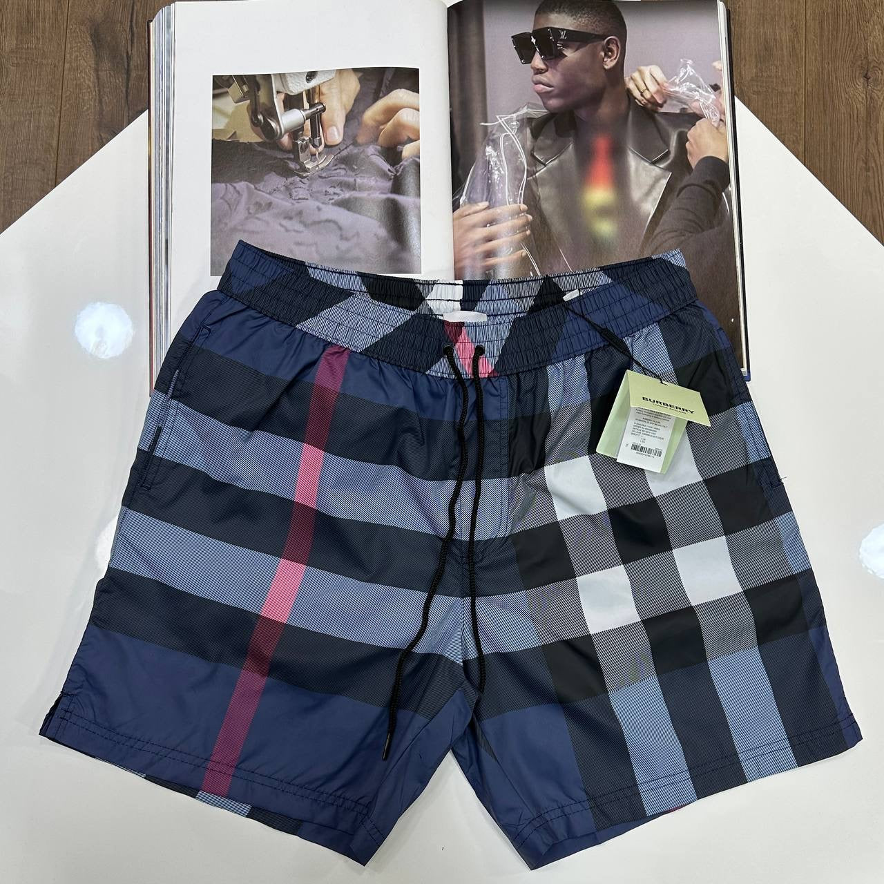 BRBRY SHORT SET WHITE/BLUE