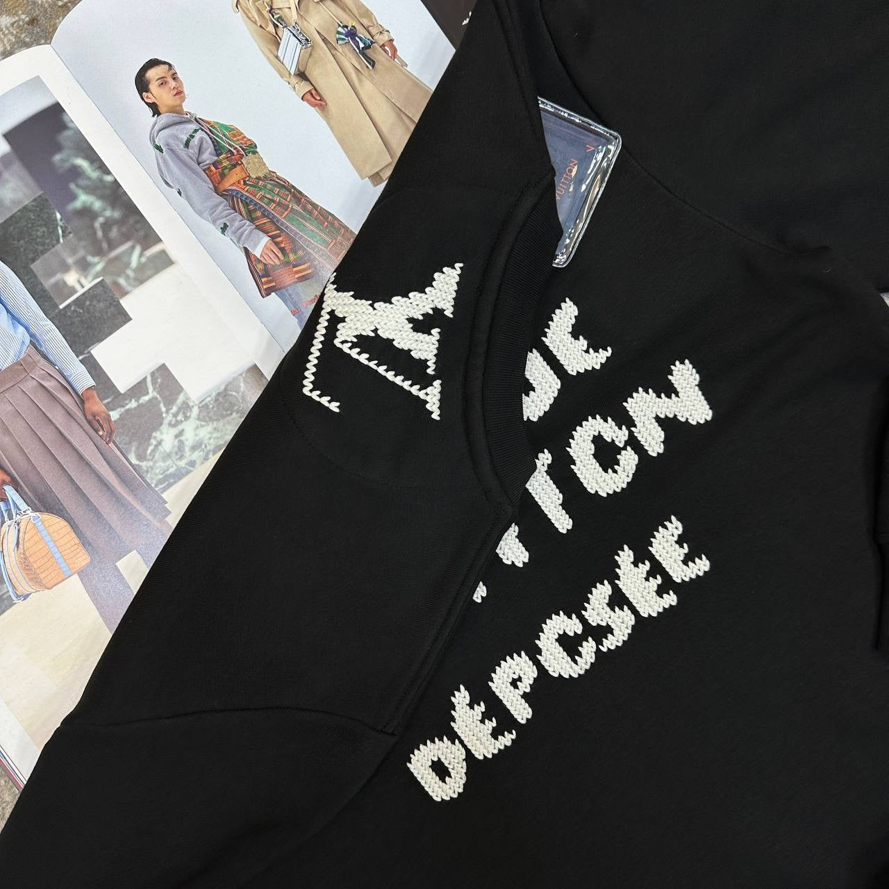 LUIS-VUITON EMBROIDERY JUMPER BLACK