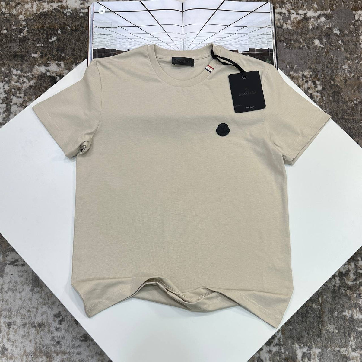 MNCLR BLACK BADGE TSHIRT-BEIGE