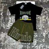 RUDE SHORTS SET BLACK|KHAKHI