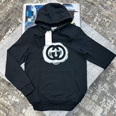 UCCI FRONT PRINT HOODIE BLACK