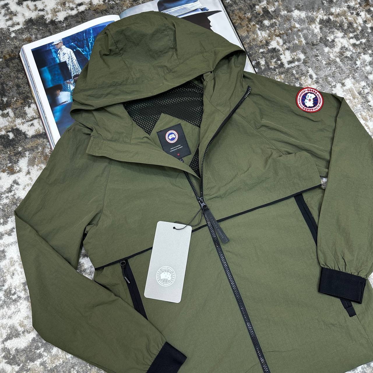 CG LIGHT WEIGHT WIND BREAKER-KHAKHI WITH RED BADGE