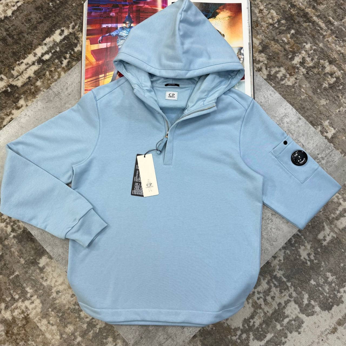 CP HALF-ZIP HOODIE BLUE