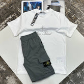 S.I SHORT SET GREY/WHITE