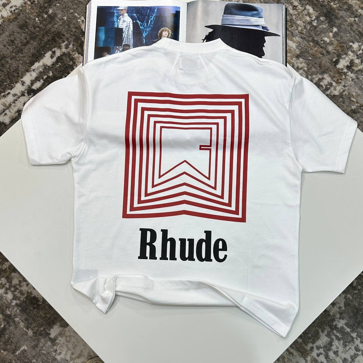 RDE BACK BIG LOGO TSHIRT-WHITE
