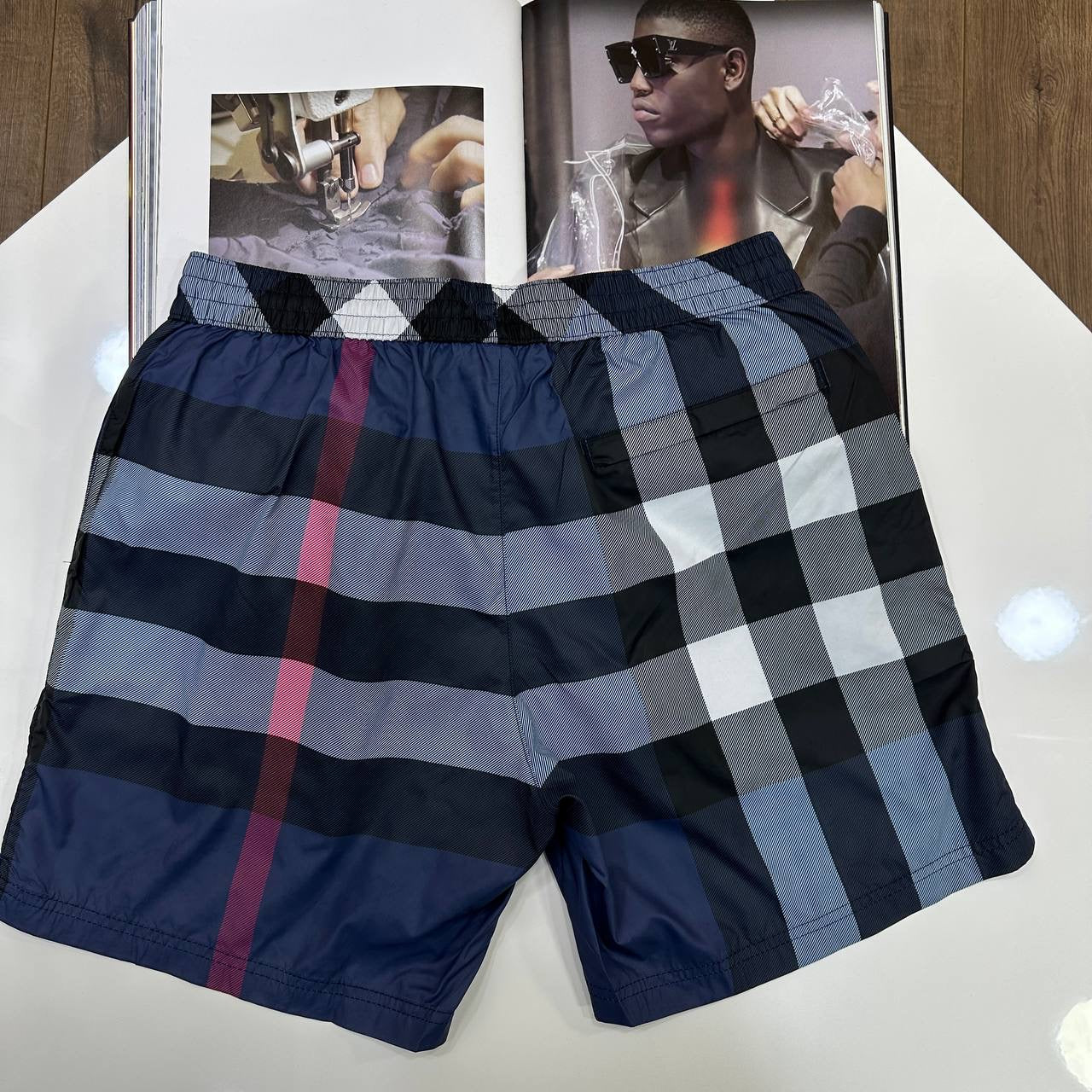 BRBRY SHORT SET WHITE/BLUE