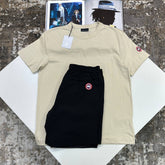 C.G SHORT SET BEIGE/BLACK