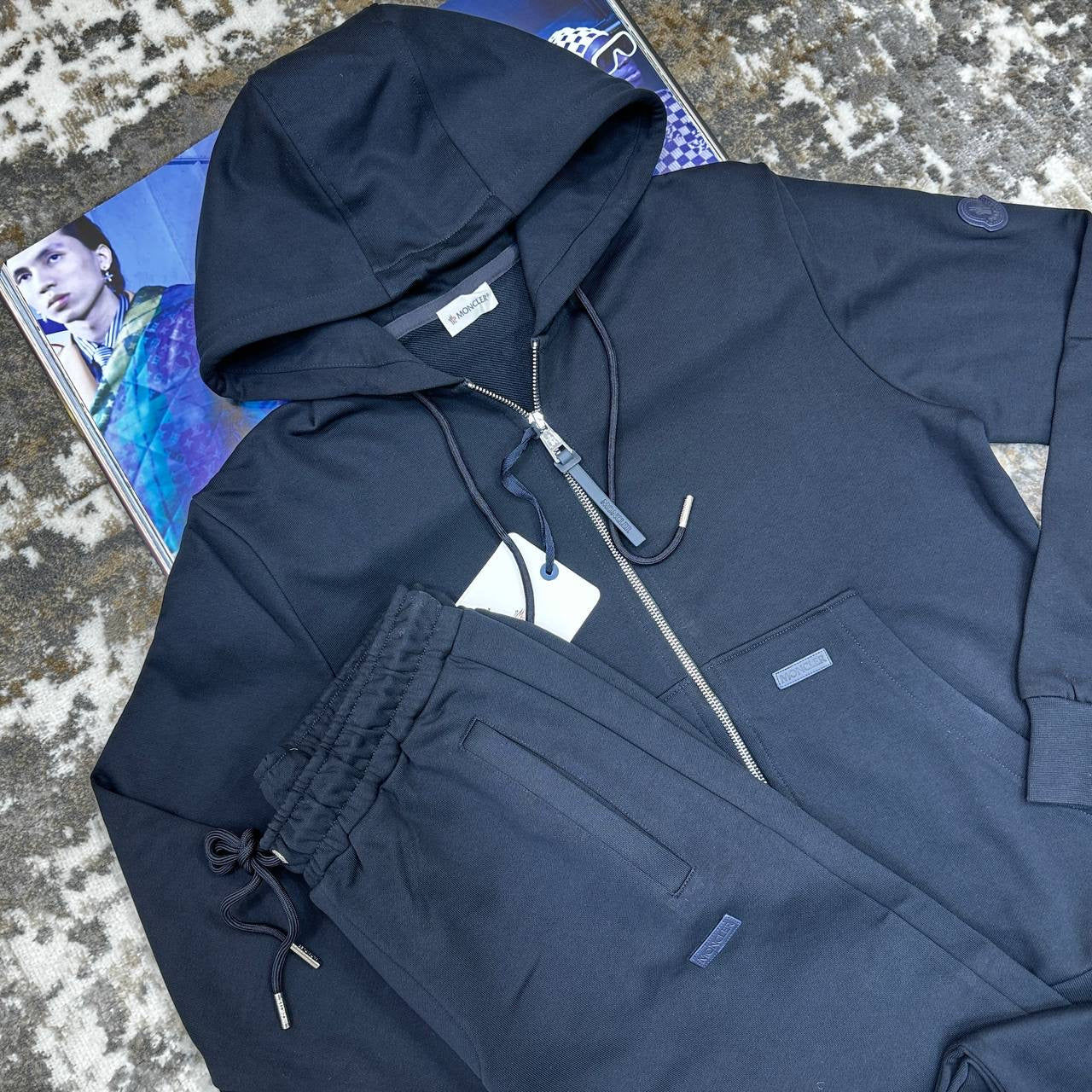 MNLCR TRACKSUIT WITH BLACK BADGE NAVY