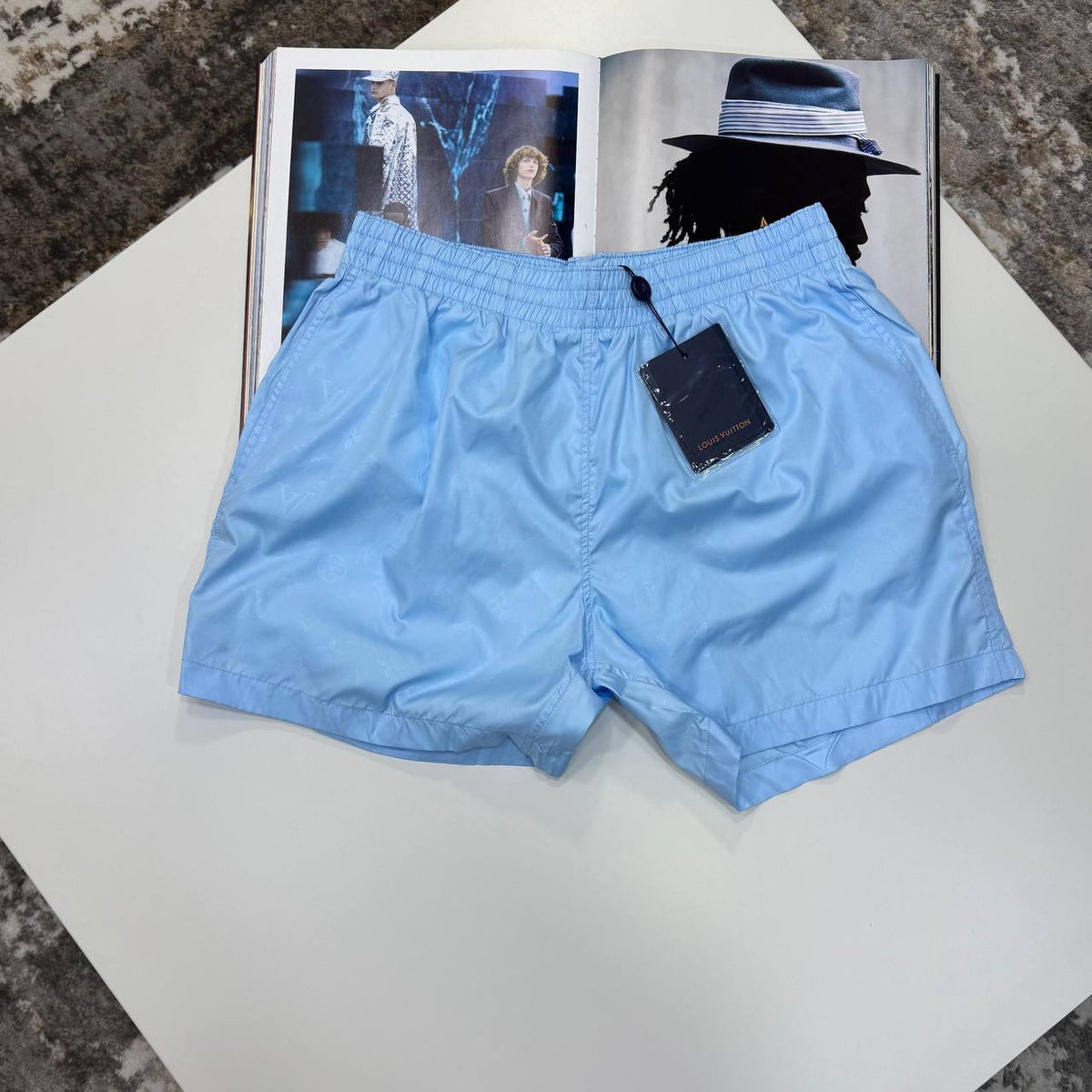L.V SWIM SHORTS LIGHT BLUE