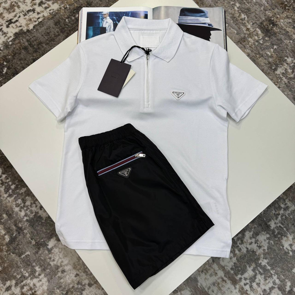 RADA SHORT SET BLACK/WHITE