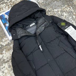 STNE FULL PUFFER LONG JACKET-MATT BLACK