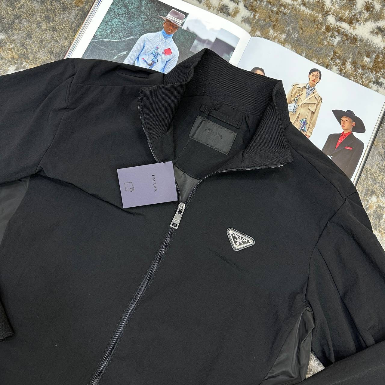 PRDA ZIP UP JACKET-BLACK