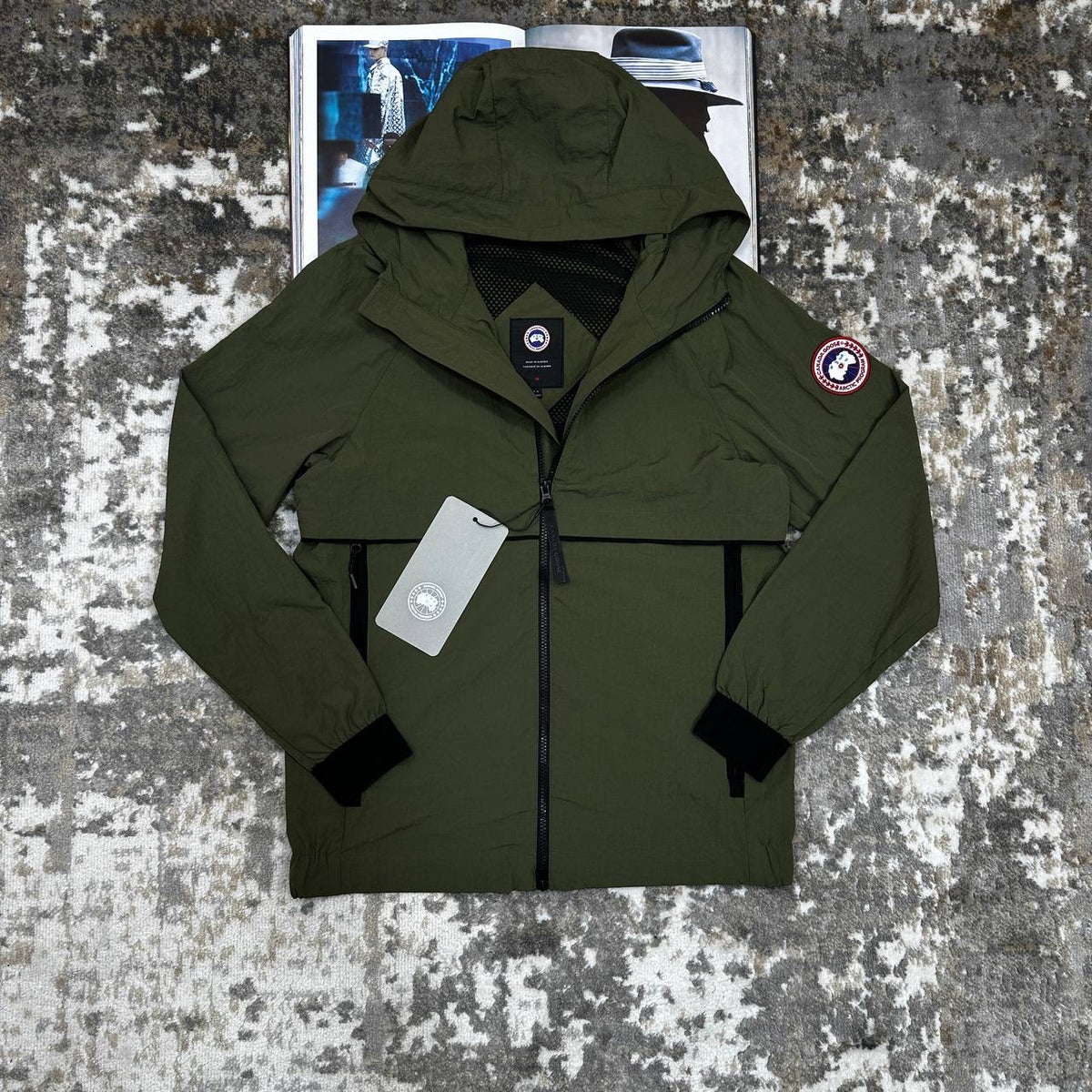 CG LIGHT WEIGHT WIND BREAKER-KHAKHI WITH RED BADGE