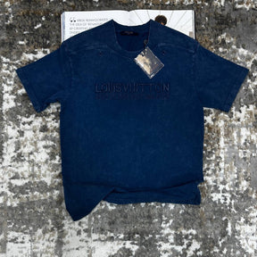 LUOS-VUTON EMBROIDERY TSHIRT-NAVY