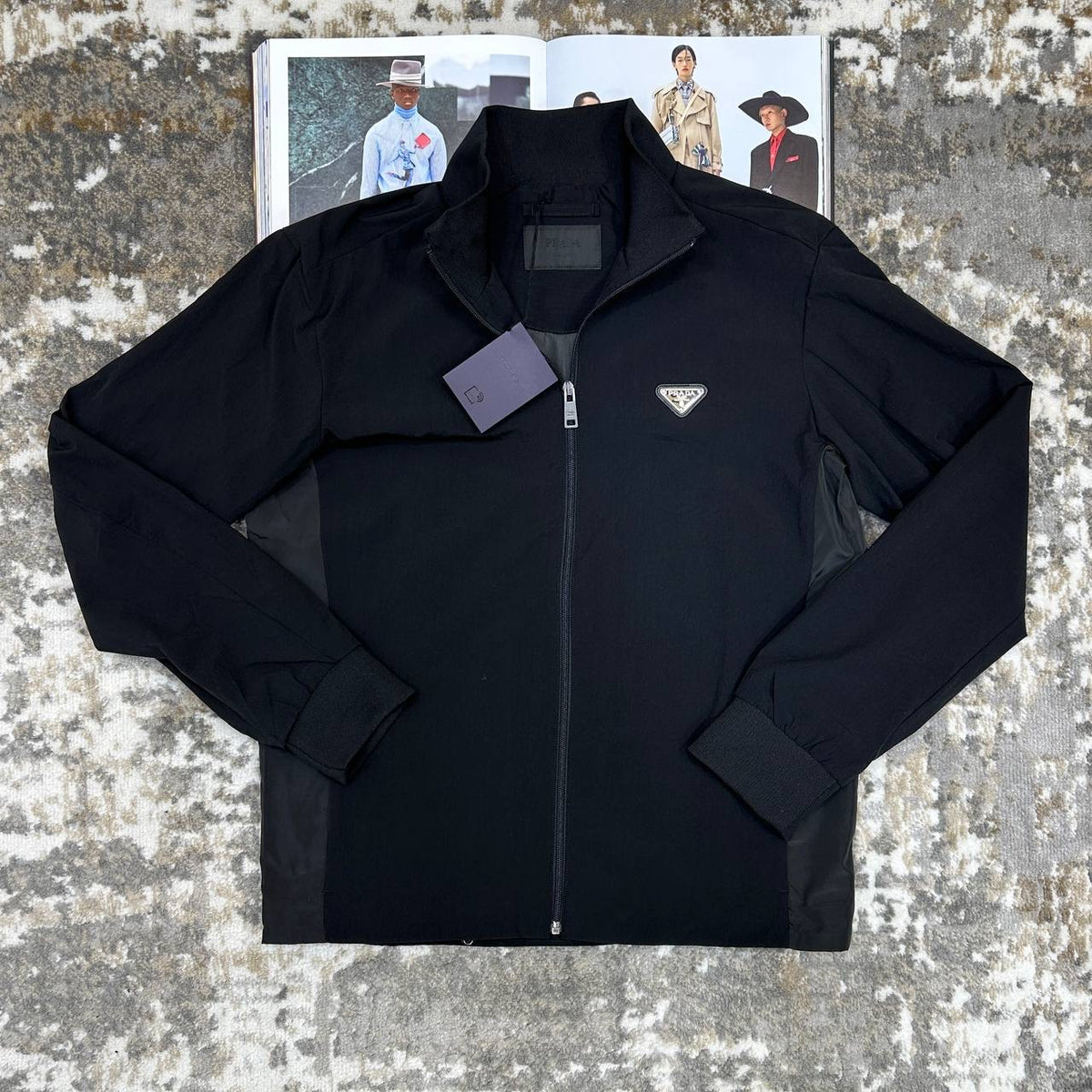 PRDA ZIP UP JACKET-BLACK