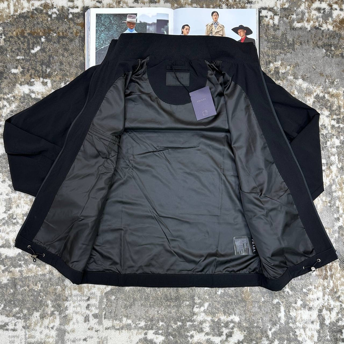 PRDA ZIP UP JACKET-BLACK