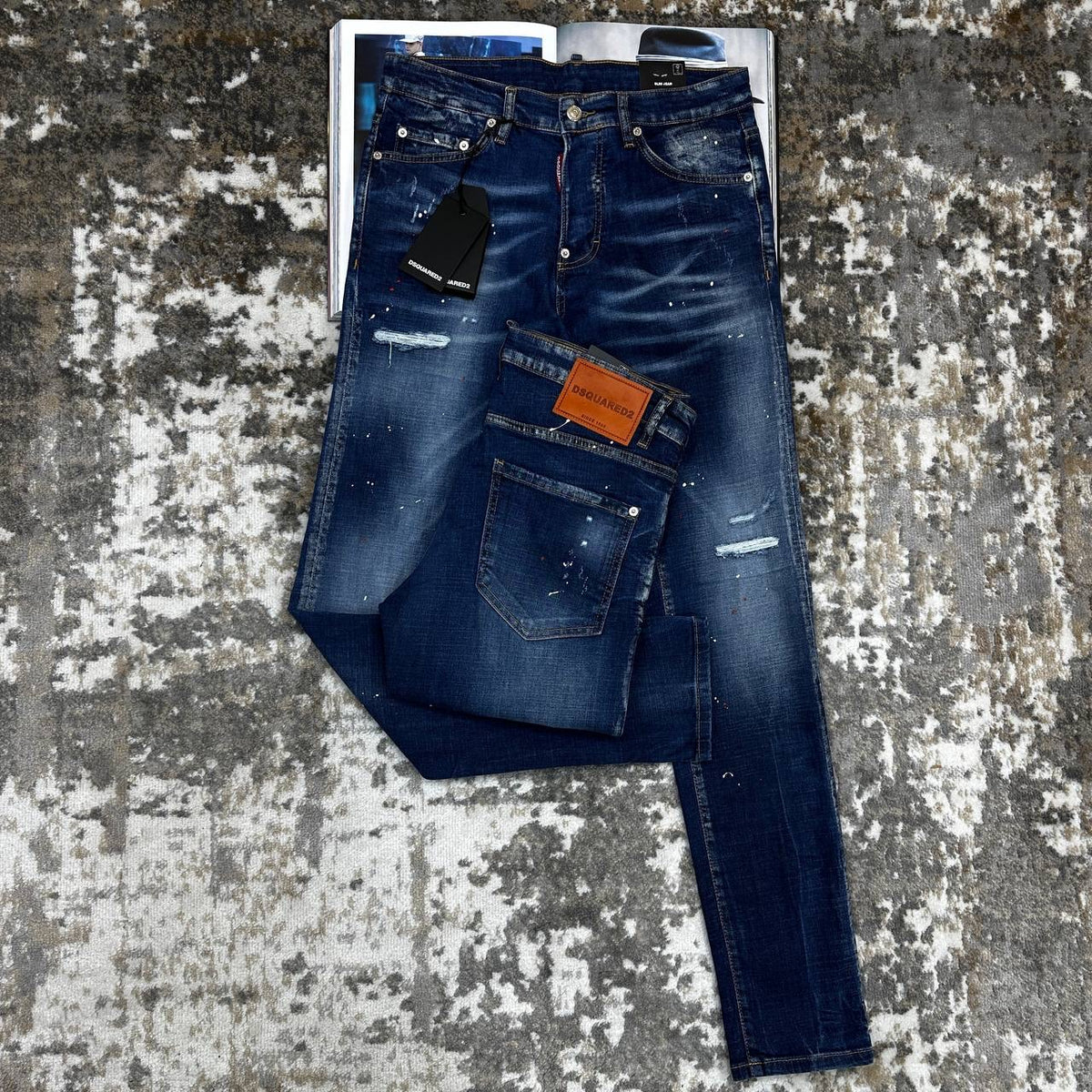 DSQD SLIM FIT JEANS BLUE