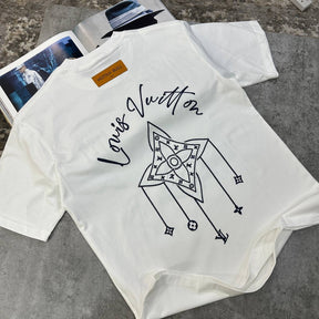 LVE BACK BIG EMBROIDERY TSHIRT-WHITE