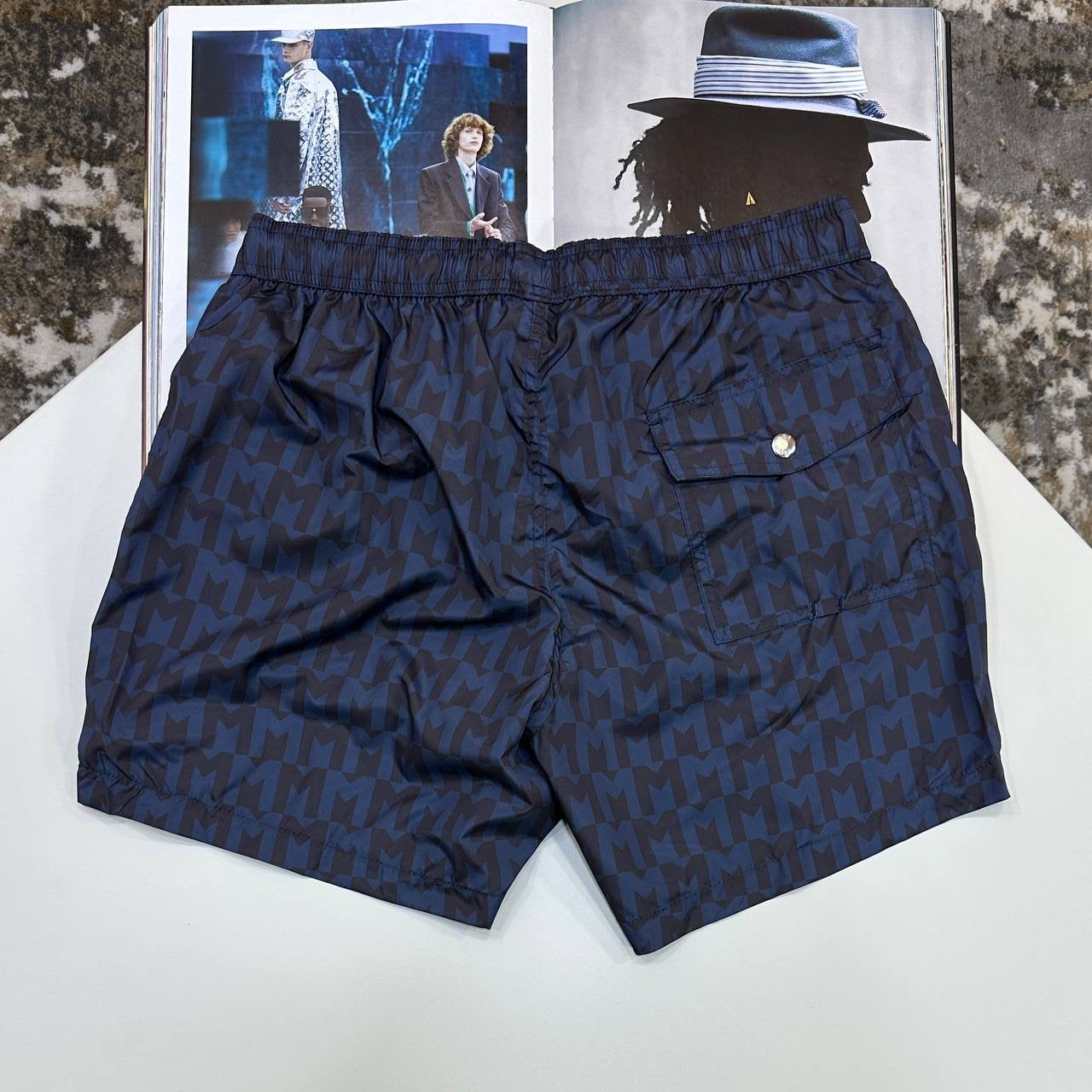 MNLCR SHORT SET WHITE/NAVY