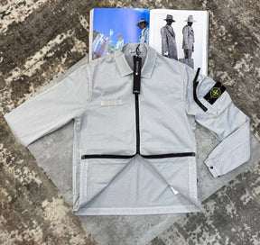 S.I FULL ZIP OVERSHIRT -LIGHT GREY