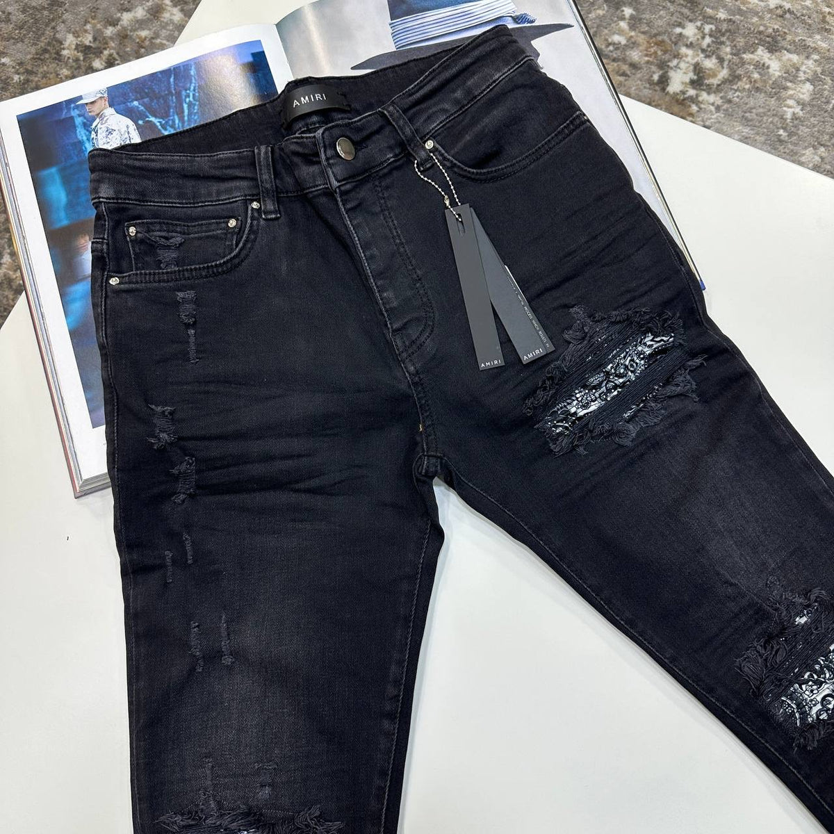 AMRi SLIM FIT JEANS BLACK