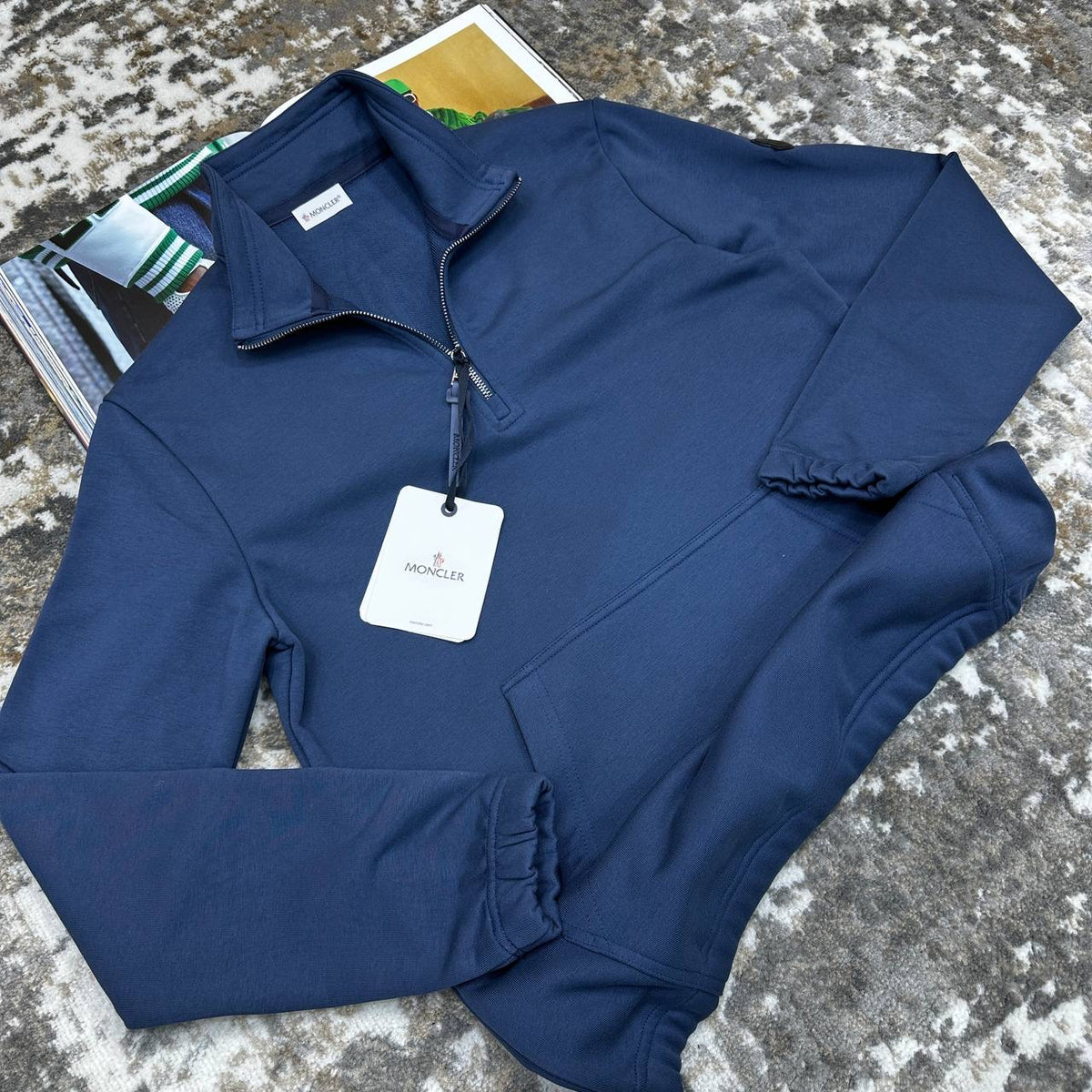 MNCLR HALF ZIP JUMPER-NAVY
