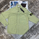 S.I BUTTON OVERSHIRT- LIGHTGREEN