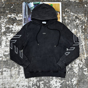 OFF-WHITE EMBROIDERY HOODIE BLACK