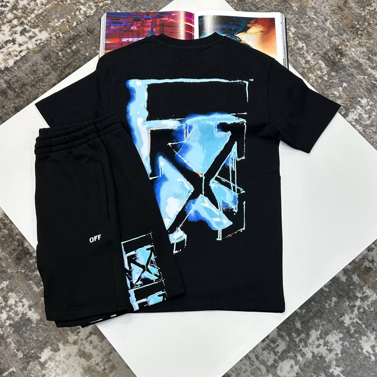 OFF-W SHORT SET ALL BLACK