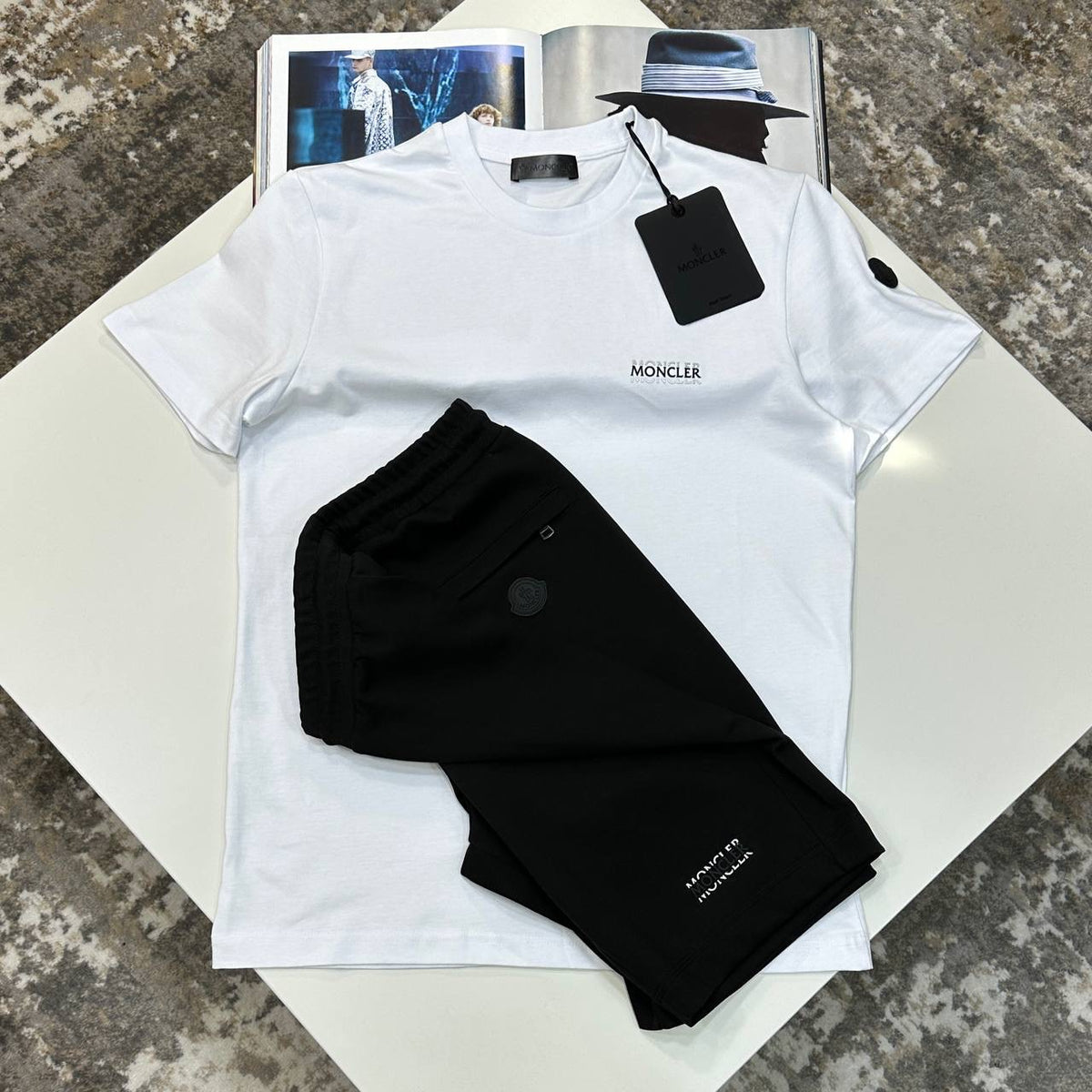NCLR SHORT SET WHITE/ BLACK