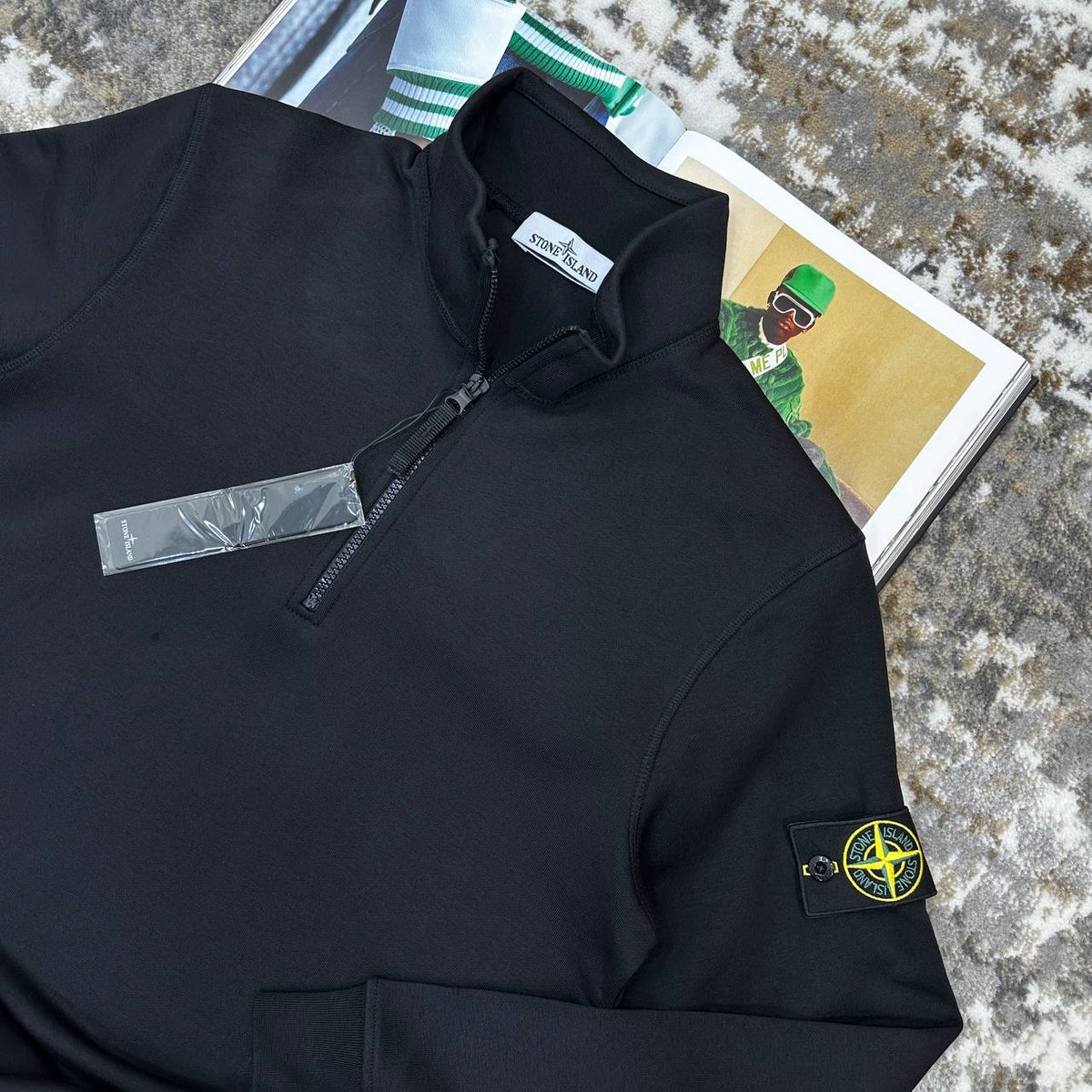 STNE HALFZIP-BLACK