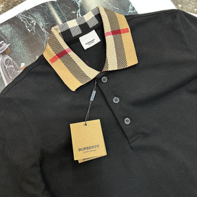BRBURY FULL SELEVE POLO- BLACK
