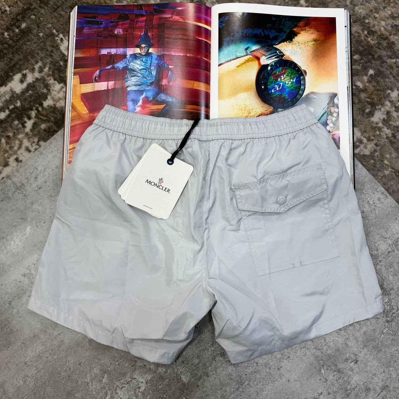 NCLR SIDE ZIP SWIM SHORTS GREY