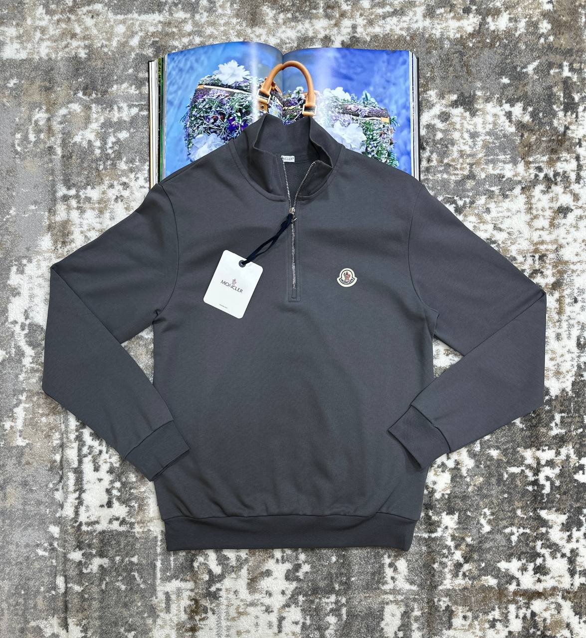 MNCLR HALF-ZIP GRAY