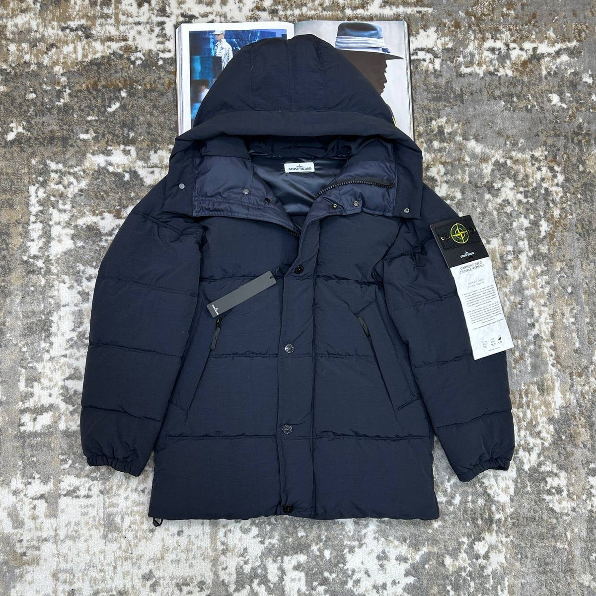 STNE FULL PUFFER LONG JACKET-MATT NAVY
