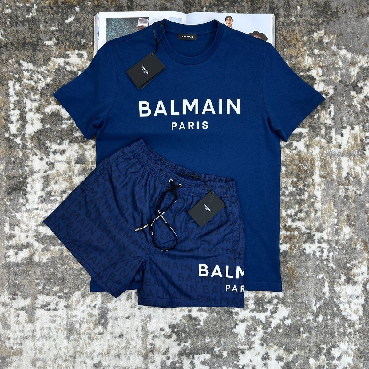 BALMN SHORT SET BLUE